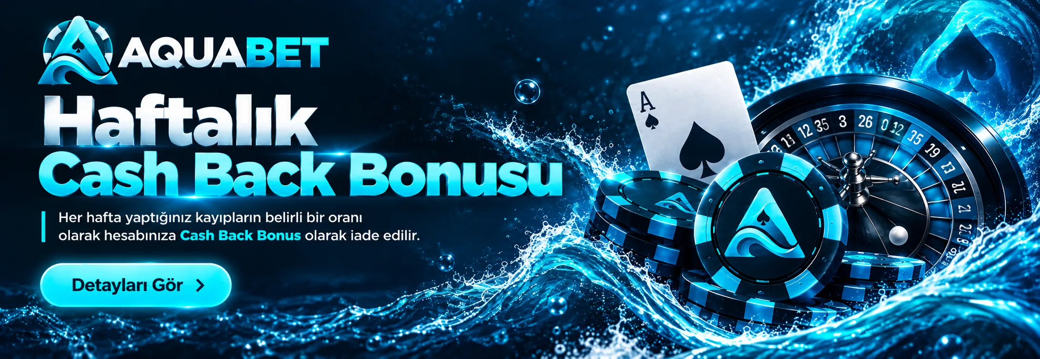 AQUABET: Haftalık cash back